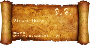 Vincze Hunor névjegykártya
